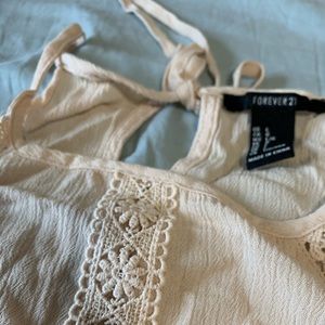Cream halter crop top